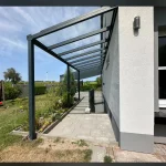 Eingangsueberdachung Aluminium Anthrazit Wetterschutz Wandmontage Regenschutz