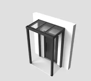 Freistehende Eingangsüberdachung