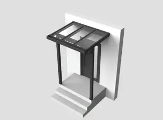 Eingangsüberdachung mit Überstand