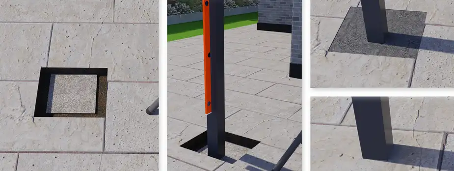 Wintergarten bauen Anleitung 7 Pfosten für Wintergarten Setzen