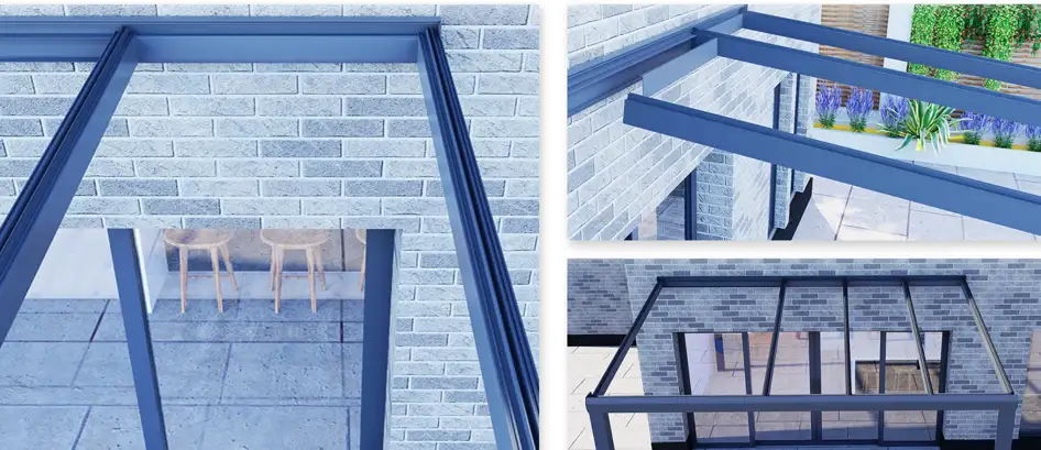 Wintergarten bauen Anleitung 9 Sparren für Wintergarten Verblendungen und LED