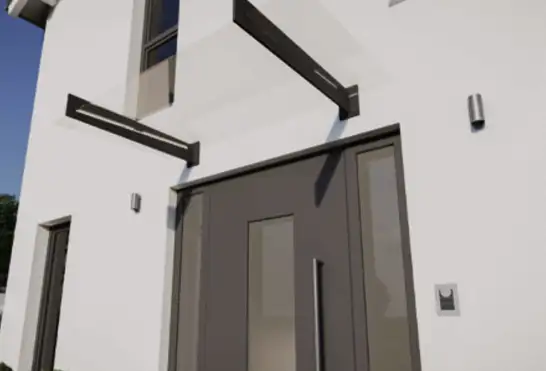 Vordach Eingangsüberdachung Glas