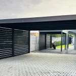 Carport Aluminium mit Sichtschutz