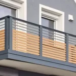 Geländer Aluminium Holzdesign