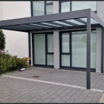 Terrassenüberdachung Flachdach Anthrazit