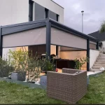 Wintergarten 5x3 Meter mit Senkrechtmarkise