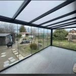 Wintergarten 7x3 Meter 2 Pfosten Innenansicht