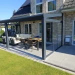 Wintergarten Aluminium Schiebeelemente Glas Klar