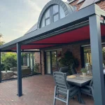 Terrassenüberdachung in Kraichtal 11 Terrassenüberdachung mit Markise Anthrazit